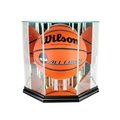 Perfect Cases Perfect Cases BBO-B Octagon Basketball Display Case; Black BBO-B